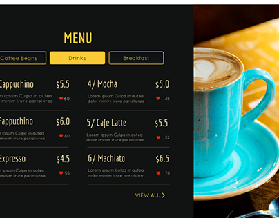 Animated Coffee Webpage