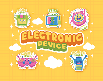 Cute-Tech: Adorable Electronic Device Stickers