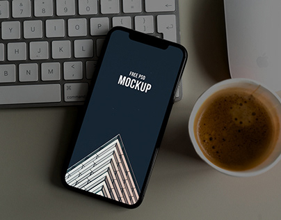 Modern iPhone mockup for free download