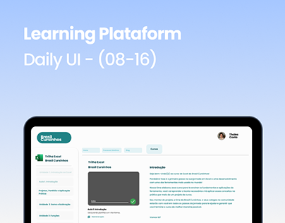 Daily UI (08-16) - Learning Plataform