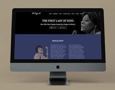 Ella Fitzgerald Website Design