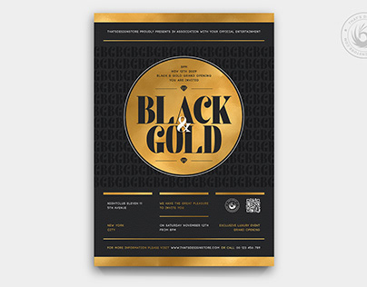 Black and Gold Flyer Template V23
