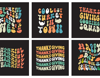 Thanks giving turkey day typography t shirt designs