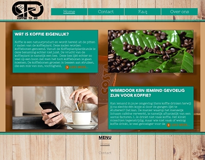 Coffee To Go concept - Website