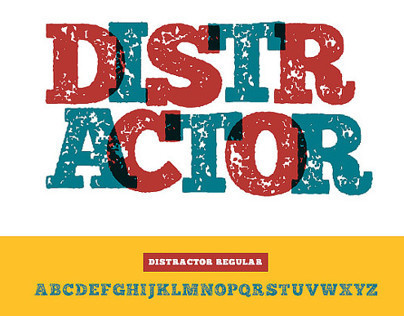 Distractor free typeface
