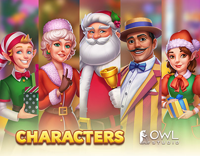 Christmas game art - characters