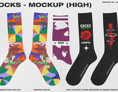 Socks - Mockup (High) free demo