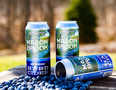 Canned Bluberry Hard Cider lable design