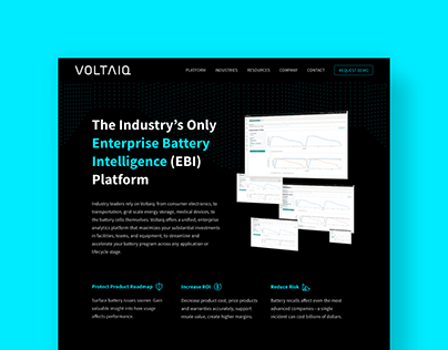 Voltaiq Electrification and Battery Intel Site Redesign