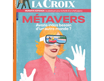 illustration about the metaverse for "La Croix Hebdo"