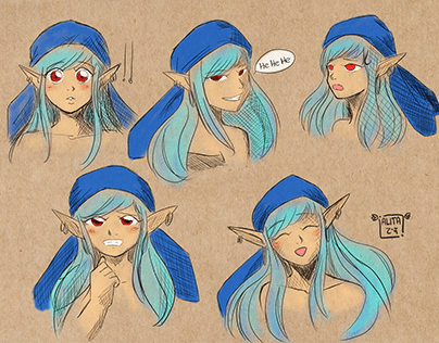 Studying Megumi's (my OC) expressions