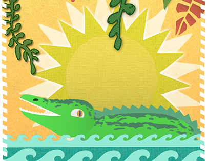 crocodile- children's book illustration