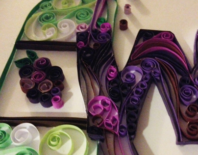 Quilled Typography