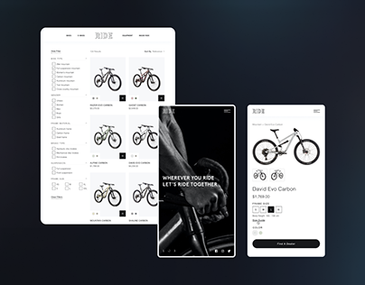 RIDE UI/UX Bicycle Store