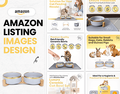 Project thumbnail - Listing Infographics Images | Pet Friendly Ceramic Bowl