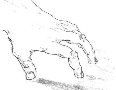 Drawing hands.