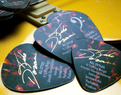 Guitar Pick Business Cards