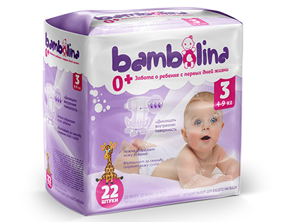Design concept of Baby Diapers "Bambolina"