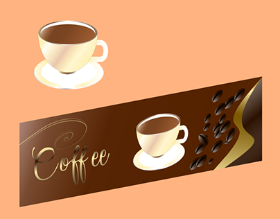 A banners set of "hot drinks" for coffee