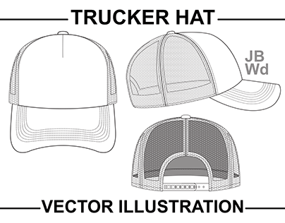 Trucker Hat Vector Fashion Illustration Streetwear Cap