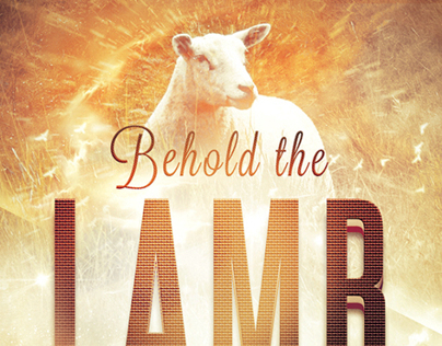 Behold the Lamb Church Flyer Template