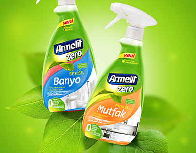 Armelit Zero Cleaning Spray Packaging Graphic Design