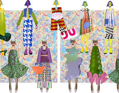 Collage Look Development : Danish Pastel
