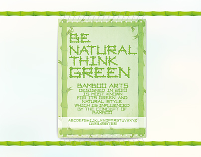 Be Natural Think Green - Typography Typeface Design