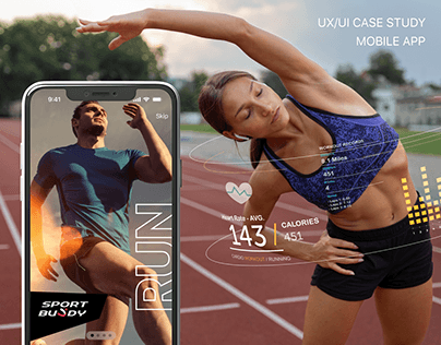 UI/UX Mobile Fitness App - SportBuddy