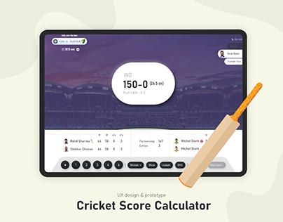 Cricket Score Calculator | Prototype
