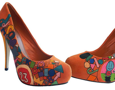 Orange Heels :: Size:38(eur) :: 70€