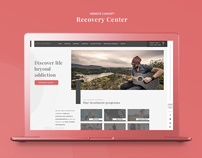 Recovery Center - Website Concept