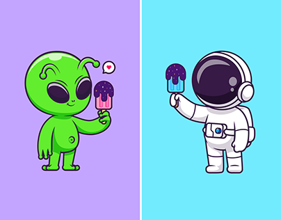 Eating Ice Cream Space🧑🏻‍🚀👽🍦