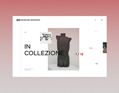 Museo Del Novecento Website Design UI/UX
