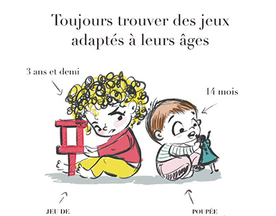 Strip for children book «  éducation et parentalité »