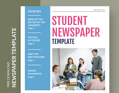 Free Editable Online Student Newspaper Template