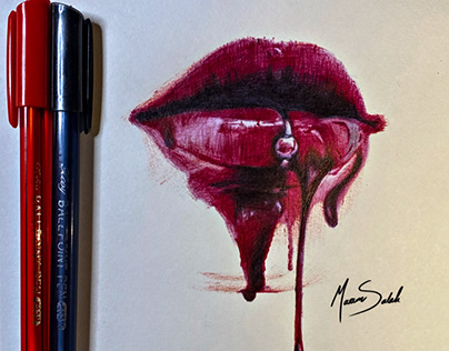 Blood lips
