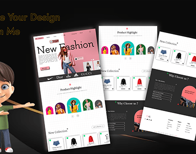 Fashion Website Landing Page Design