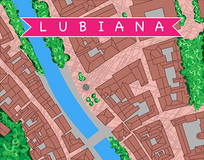 Lubiana Illustrated map