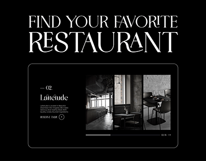 Restaurant Finder Web Site | UX/UI Design