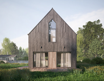 Design facades for small wooden houses