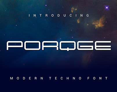 Porqge Techno Font