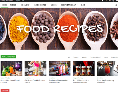 Food Recipes Blog Website