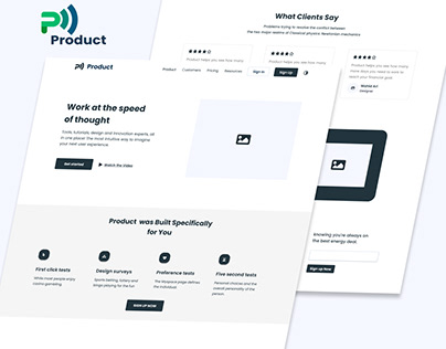 Project thumbnail - product website/Wireframe/mobile responsive