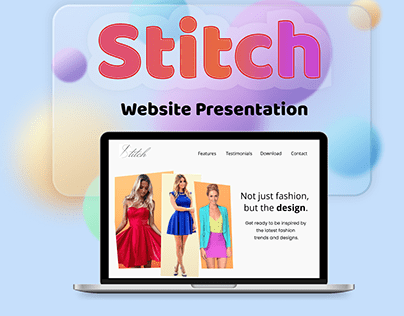 Stitch - Website Presentation (Fashion designer app)