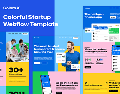 Colors X - Startup Webflow Template