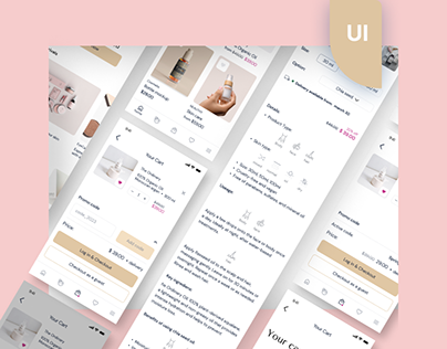 cosmetics e-commerce application UI