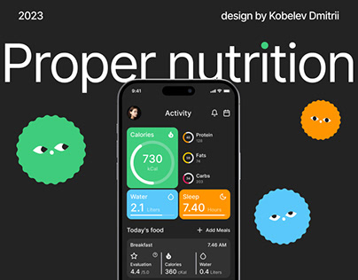 Proper nutrition mobile app