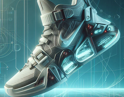 Sci-Fi Nike Sneaker Product Design with AI