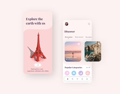 Travel app design